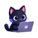 Whiskr cat working on a laptop
