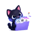 Whiskr cat keeping your folders in order